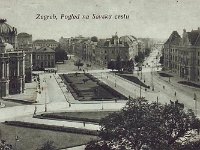 Trg kralja Aleksandra (današnji Trg Republike Hrvatske) pogled na Savsku cestu